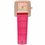 Michael Kors Emery Quartz Diamonds Rose Gold Dial Pink Leather Strap Watch For Women - MK2984