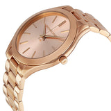 Michael Kors Slim Runway Rose Gold Dial Rose Gold Steel Strap Watch for Women - MK3197