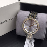 Michael Kors Darci Silver Dial Two Tone Stainless Steel Strap Watch for Women - MK3215