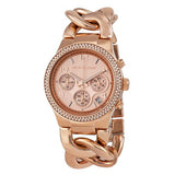 Michael Kors Runway Rose Gold Dial Rose Gold Steel Strap Watch for Women - MK3247