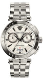 Versace Aion Chronograph Quartz White Dial Silver Steel Strap Watch for Men - VBR040017