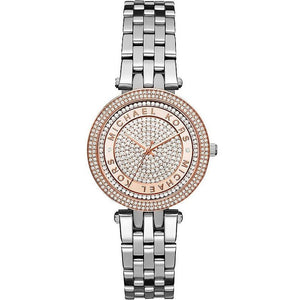 Michael Kors Darci Rose Gold Dial Silver Steel Strap Watch for Women - MK3446