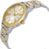 Michael Kors Hartman Quartz White Dial Two Tone Steel Strap Watch For Women - MK3521