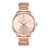 Michael Kors Portia Rose Gold Dial Rose Gold Steel Strap Watch for Women - MK3640