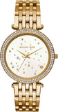 Michael Kors Darci White Dial Gold Steel Strap Watch for Women - MK3727