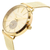 Michael Kors Portia Gold Dial Gold Mesh Bracelet Watch for Women - MK3844