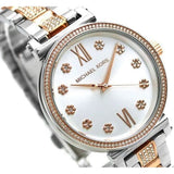 Michael Kors Sophie Chronograph Silver Dial Two Tone Steel Strap Watch For Women - MK3880