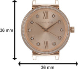 Michael Kors Sofie Quartz Rose Gold Dial Rose Gold Steel Strap Watch For Women - MK3882