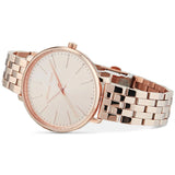 Michael Kors Pyper Three-Hand Rose Gold Dial Rose Gold Steel Strap Watch For Women - MK3897