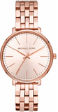 Michael Kors Pyper Three-Hand Rose Gold Dial Rose Gold Steel Strap Watch For Women - MK3897