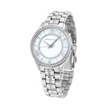 Michael Kors Lauryn Mother of Pearl Dial Silver Steel Strap Watch for Women - MK3900