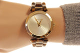 Michael Kors Delray Gold Dial Two Tone Steel Strap Watch for Women - MK4314