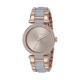 Michael Kors Delray Rose Gold Dial Two Tone Steel Strap Watch for Women - MK4319