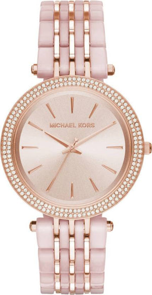Michael Kors Darci Rose Gold Dial Two Tone Steel Strap Watch for Women - MK4327