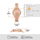 Michael Kors Sofie Quartz Rose Gold Dial Rose Gold Steel Strap Watch For Women - MK4335