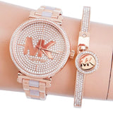 Michael Kors Sofie Quartz Crystals Crystals Rose Gold Dial Rose Gold Steel Strap Watch For Women - MK4336