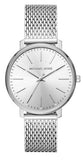 Michael Kors Pyper Quartz White Dial Silver Mesh Strap Watch for Women - MK4338