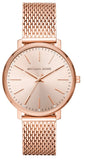 Michael Kors Pyper Quartz Rose Gold Dial Rose Gold Mesh Strap Watch For Women - MK4340