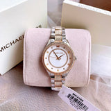 Michael Kors Lauryn Quartz White Dial Two Tone Steel Strap Watch For Women - MK4388