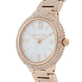 Michael Kors Taryn Quartz White Dial Rose Gold Steel Strap Watch For Women - MK4460