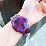 Michael Kors Slim Runway Quartz Purple Dial Purple Steel Strap Watch For Women - MK4507