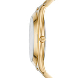 Michael Kors Runway Gold Dial Gold Steel Strap Watch For Women - MK4561