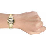 Michael Kors Runway Gold Dial Gold Steel Strap Watch For Women - MK4561