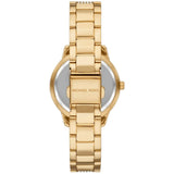 Michael Kors Tibby Multifunction Analog Black Dial Gold Steel Strap Watch for Women - MK4684