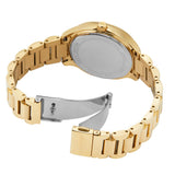 Michael Kors Sage Three-Hand Mother of Pearl White Dial Gold Steel Strap Watch for Women - MK4805