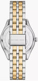 Michael Kors Harlowe Three-Hand Crystals White Dial Two Tone Steel Strap Watch for Women - MK4811