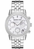 Michael Kors Ritz White Dial Silver Stainless Steel Strap Watch for Women - MK5020