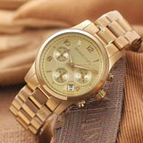 Michael Kors Runway Gold Dial Gold Stainless Steel Strap Watch for Women - MK5055