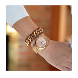 Michael Kors Runway Rose Gold Dial Rose Gold Steel Strap Watch for Women - MK5128