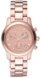 Michael Kors Runway Chronograph Rose Gold Dial Rose Gold Steel Strap Watch for Women - MK5430