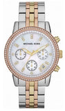 Michael Kors Ritz White Dial Two Tone Steel Strap Watch for Women - MK5650