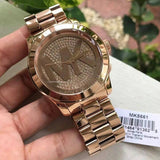 Michael Kors Runway Rose Gold Dial Rose Gold Steel Strap Watch for Women - MK5661