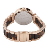 Michael Kors Parker Mother of Pearl Black Dial Two Tone Steel Strap Watch for Women - MK6414