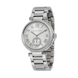 Michael Kors Skylar Silver Dial Silver Steel Strap Watch for Women - MK5866