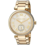 Michael Kors Skylar Gold Dial Gold Steel Strap Watch for Women - MK5867