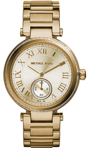 Michael Kors Skylar Gold Dial Gold Steel Strap Watch for Women - MK5867