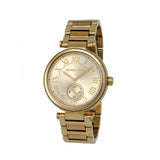 Michael Kors Skylar Gold Dial Gold Steel Strap Watch for Women - MK5867