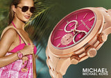 Michael Kors Runway Pink Dial Rose Gold Steel Strap Watch for Women - MK5931