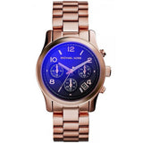 Michael Kors Runway Iridescent Dial Rose Gold Steel Strap Watch for Women - MK5940