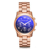 Michael Kors Runway Iridescent Dial Rose Gold Steel Strap Watch for Women - MK5940