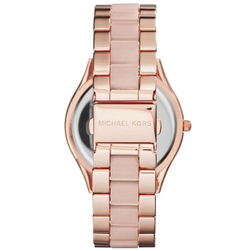 Michael Kors Bryn Rose Gold Dial Two Tone Steel Strap Watch for Women - MK6135