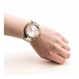 Michael Kors Parker Pink Dial Two Tone Steel Strap Watch for Women - MK6140