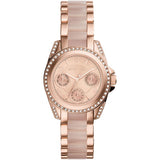 Michael Kors Blair Rose Gold Dial Two Tone Steel Strap Watch for Women - MK6175