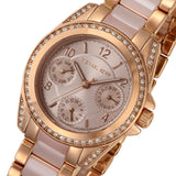 Michael Kors Blair Rose Gold Dial Two Tone Steel Strap Watch for Women - MK6175