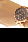 Michael Kors Sawyer Rose Gold Dial Rose Gold Steel Strap Watch for Women - MK6226