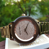 Michael Kors Kinley Brown Dial Brown Steel Strap Watch for Women - MK6245